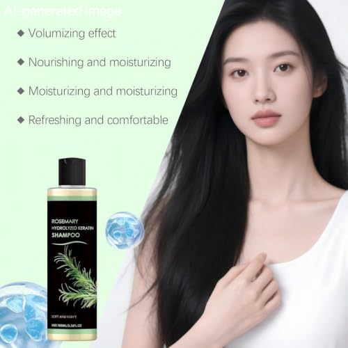 ChLNDalin Rosemary Hair Growth Shampoo 3.38 Fl Oz - Nourishes & Regenerates Hair for Thinning & Hair Loss, Suitable for All Hair Types