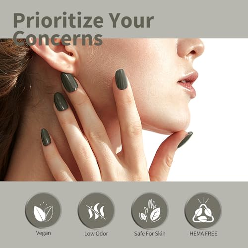 CANNI Smokehouse Grey Gel Nail Polish 1Pcs High Gloss UV Soak Off Manicure