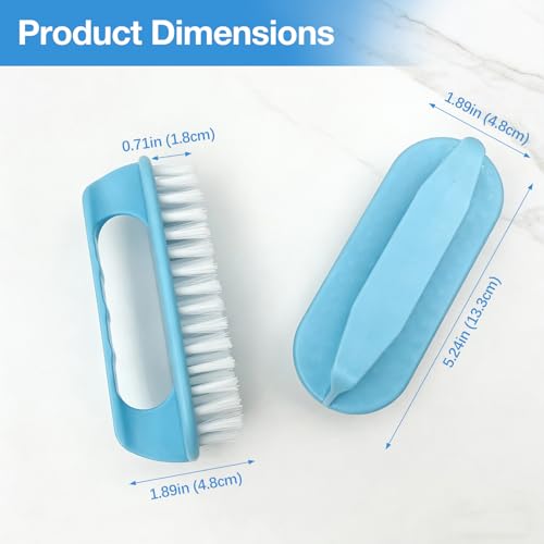 Large Heavy-Duty Nail Cleaning Brush with Four-Finger Grip - 2 Pack