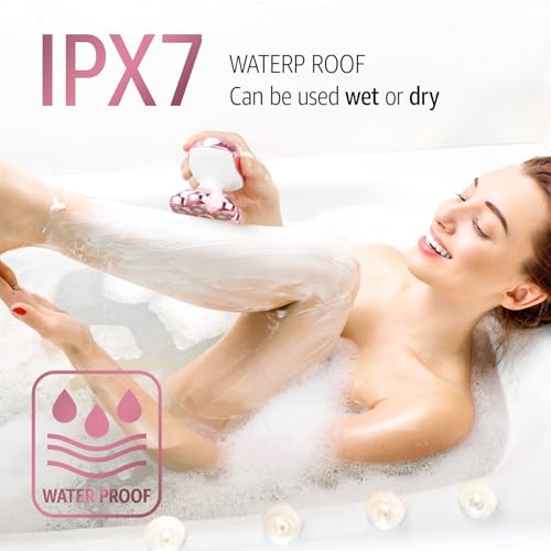 Rechargeable Electric Razor for Women - Waterproof Shaver for Legs, Face & Body