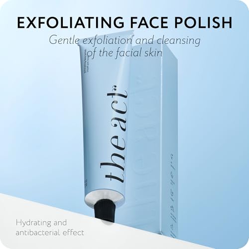 Organic Face Scrub - Exfoliating & Polishing Facial Scrub with Vitamin E & F, Almond & Jojoba Oils for Smooth, Radiant Skin - Gentle Exfoliation & Deep Moisturization for Women & Men 2 Fl Oz