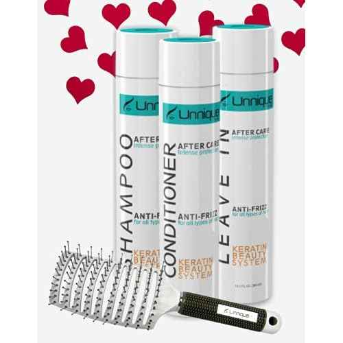 UNNIQUE KBS Hair Care Kit - Repairing Shampoo and Conditioner & Leave-in Treatment After Care Set for Keratin Treated Hair