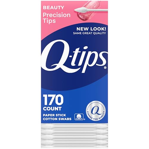 Cotton Swabs with Precision Tips - 170 Count for Makeup & Detail Cleaning (Pack of 1)