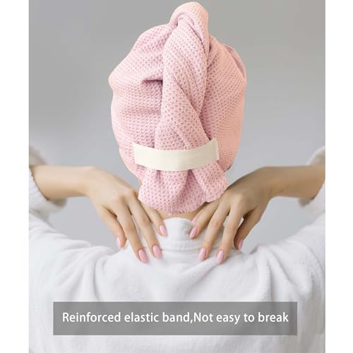 ROLSHOL Hair Towel Wrap 2 Pack - 32x11 Microfiber, Curly Hair