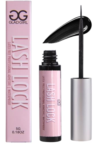 GladGirl Lash Lock Waterproof Latex-Free False Lash Adhesive - Long-Lasting Black Strip Glue