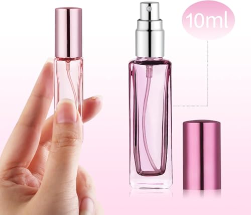YOCASII 10ml Glass Travel Perfume Bottles - Refillable & Leakproof (4PCS)