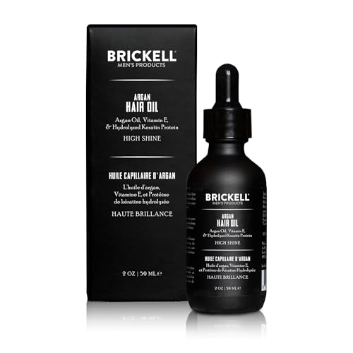 Brickell Men's Argan Oil Hair Treatment - Lightweight Hydrating Oil