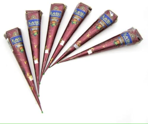 6 Pack Natural Henna Paste Hair Color Cones - Ready to Use