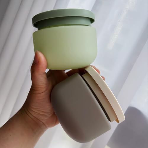 Qeuly 8.8 Oz Plastic Jars with Lids - 2 Pack Leak-Proof Containers for Cosmetics