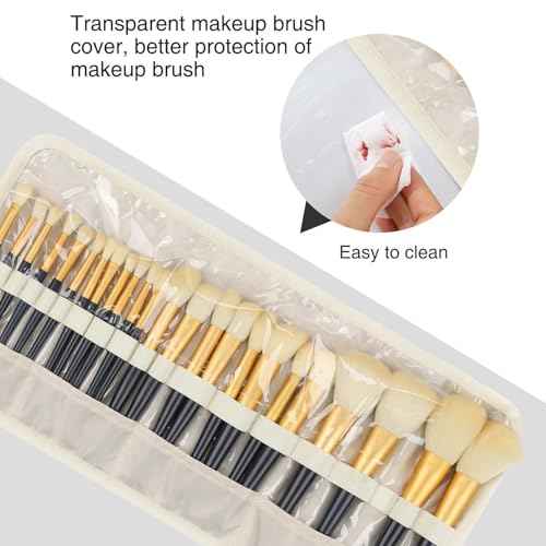 OCHEAL Makeup Brush Holder,Makeup Brush Organizer,Travel Makeup Brushes Bag Cosmetic Bags Pouch for Women Cosmetic Brushes Makeup Artist - Floral