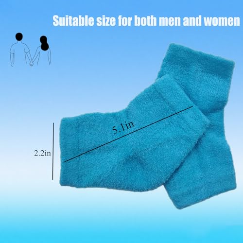 Castor Oil Pack Wrap Heel Socks for Plantar Fasciitis & Cracked Heels - 2 Pairs