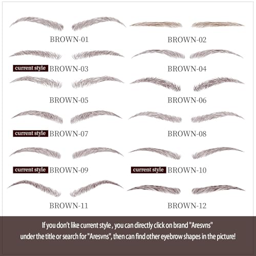 4D Eyebrow Tattoo Stickers 132 Pairs – Reddish Brown