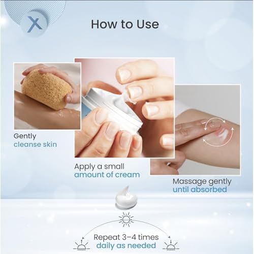 Moisturizing Skin Cream, Soothes Dry & Sensitive Skin, Dermatologist Tested, Fragrance Free, Fast-Absorbing, 1.4 OZ