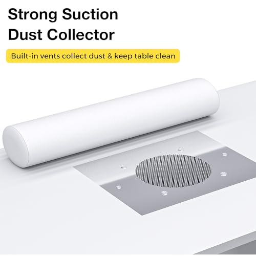 L-Shaped Nail Station with Dust Collector - White Salon Table