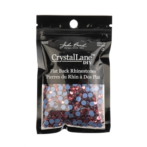 Flat Back Hotfix Rhinestones, ss20 (4.7mm), Light Rose 1440pcs