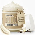 Whipped Tallow 9oz - All Natural Face Cream + Whole Body Moisturizer for Dry Skin - Made With Scented Oil Blend - No Preservatives, Parabens or Seed Oils - USA Made (Vanilla)
