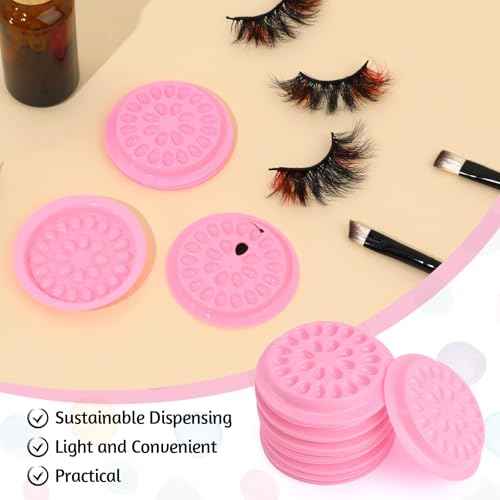 100 Pcs False Eyelash Glue Holders, Lash Trays, Disposable Lash Pads for Eyelash Extensions