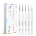 MelodySusie 5-Piece Nail Art Brush Set for Fine Detailing