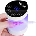 MEKK White Mini UV Nail Curing Lamp, Auto-Sensor Hand & Foot Gel Light