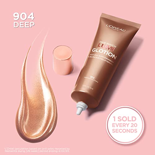 L'Oreal Paris Lumi Glotion Deep & Light Bundle 1.35 Fl Oz Each, Highlighter & Bronzer Set