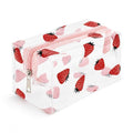 Clear Strawberry Makeup Bag - Portable PVC Toiletry Organizer