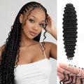 Deep Wave Feather Crochet Hair 18" - 50 Strands Knotless