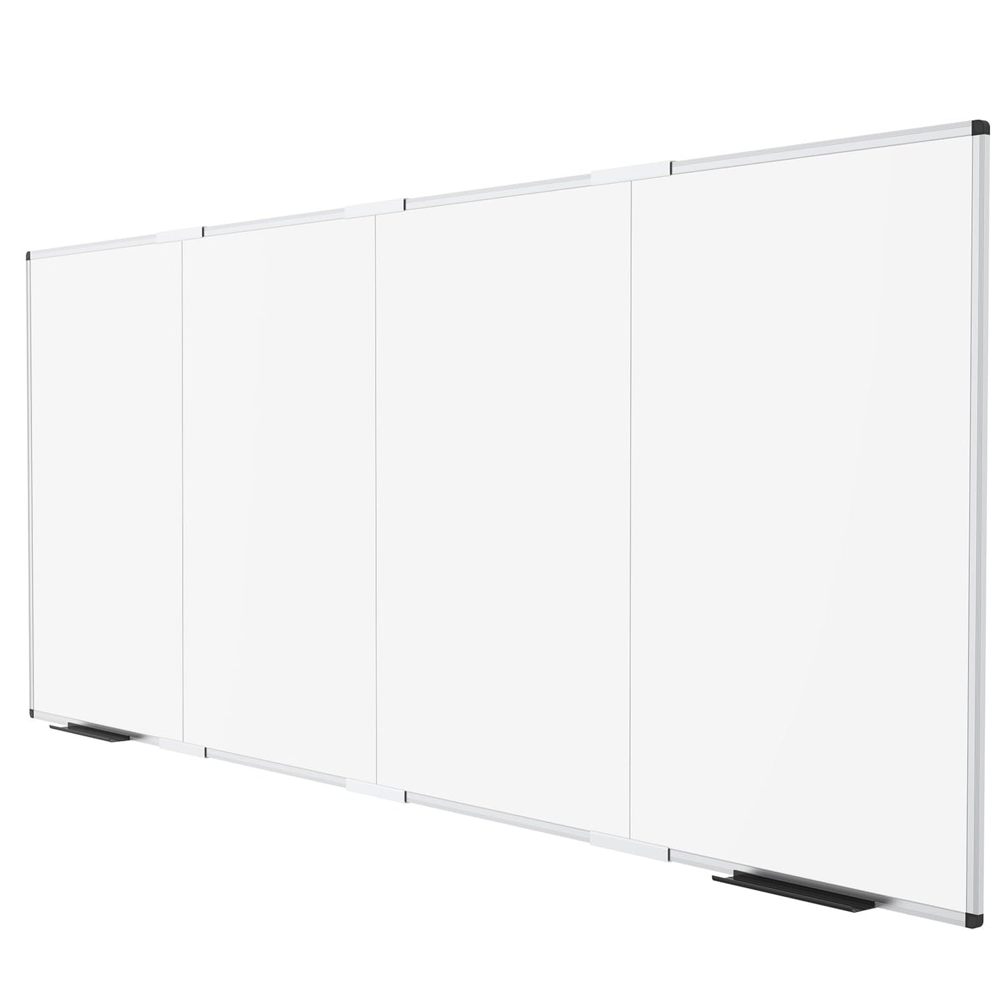 VIZ-PRO Large Dry Erase White Board/Magnetic Foldable Whiteboard, 120 X 48 Inches, Silver Aluminium Frame