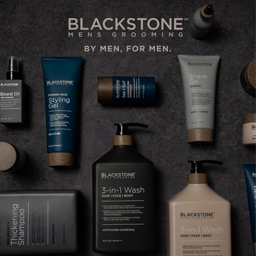Blackstone Men's Grooming Beard Oil Pro-Growth for Men ?Beard Oil with Sandalwood & Castor Oil | Beard Softener, Absorbs Quickly | Beard Care Conditioner for Men (2 Oz)