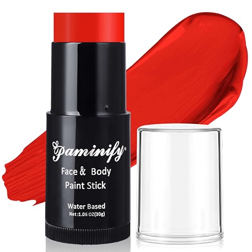 Red Face Paint Stick - Water-Based Washable Makeup
