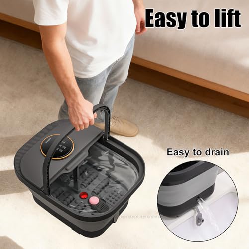 Foot Spa Bath Massager with Heat, Bubble, and Remote Control