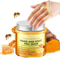 Turmeric Hand & Foot Peel Mask - Exfoliating Wax with Vitamin C (1.76 oz)