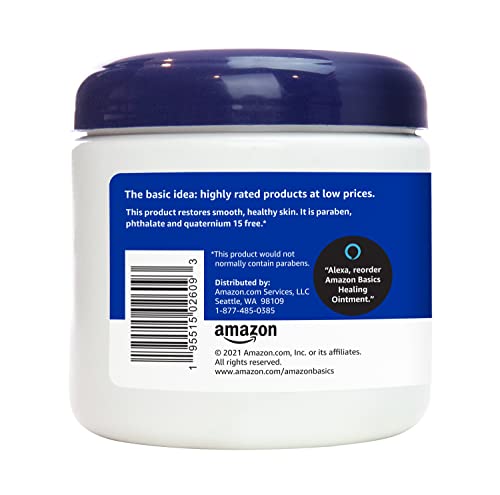 Amazon Basics Healing Ointment & Skin Protectant Cream, Fragrance-Free, 14 oz