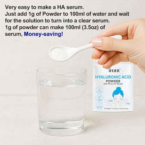 Hyaluronic Acid Powder | High Molecular Weight Hyaluronic Acid Serum Powder | 1oz(28.3g) Cosmetics Grade | Sodium Hyaluronate | LMW HMW HA ingredient to make gel for DIY Serums