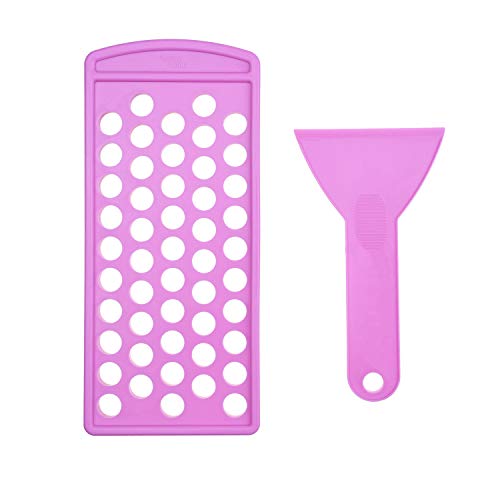 Lip Balm Filling Tray and Spatula Set - For 15mm Lip Balm Tubes ONLY - Instantly Fills 50 Standard 3/16 oz (5.5ML) with 15mm width Tubes