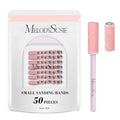 50 Pcs Fine Grit Nail Drill Bits with 3.1mm Mandrel - Pink