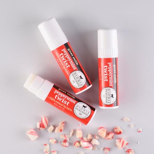 Dionis Goat Milk Lip Balm Peppermint Twist 0.28oz (Pack of 6)