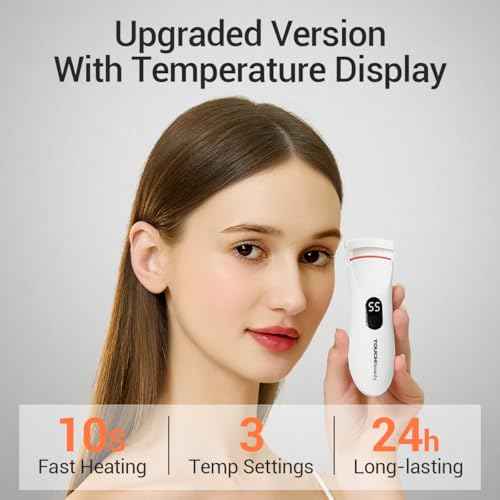 TOUCHBeauty Heated Eyelash Curler,Rechargeable Electric Eyelash Curler with LED Display,3-Level Adjustable Temperature,Rechargeable Natural Curling 24H Long Lasting for Women AG-2316