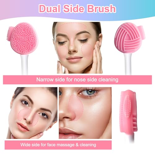 Silicone Face Scrubber Brush Cleansing Exfoliator Tool Kit