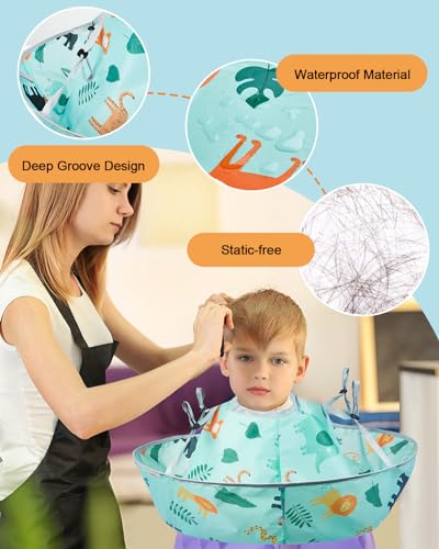 Lictin Kids Haircut Cape with Hair Catcher & Comb