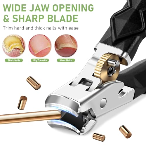 Heavy Duty Toenail Clippers for Thick Nails Seniors Ultra Sharp Wide Jaw