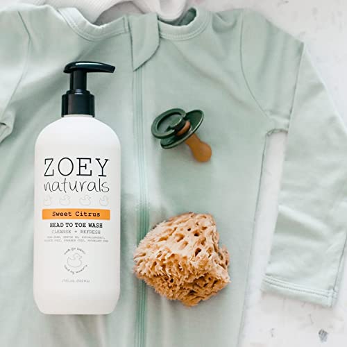 Zoey Naturals Sweet Citrus Baby Wash & Shampoo - Tear-Free & Natural