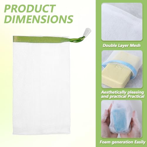 Bremorou 20-Pack Soap Foaming Mesh Bags with Drawstring