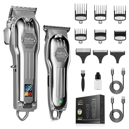 AngFan Professional Cordless Hair Clipper Set | 7200RPM, 5H Runtime