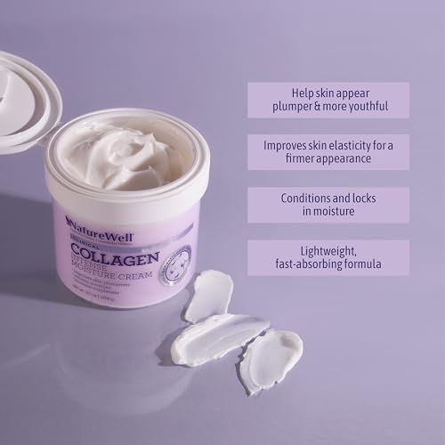 NATURE WELL Clinical Retinol 16oz & Collagen Peptide 10oz Moisturizing Cream Bundle for Face, Body, & Hands, Rejuvenate & Tone, Smooth & Soften, Provides Intense Hydration For Dry & Dull Skin