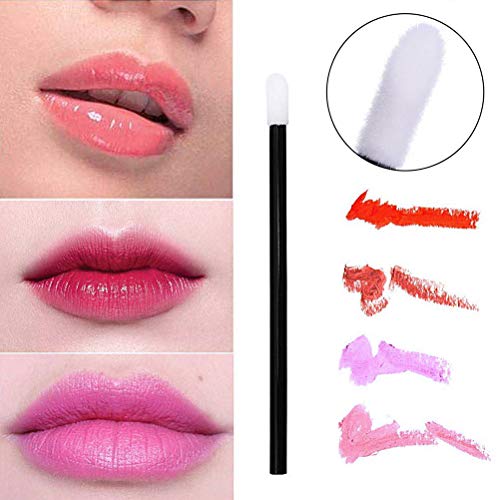Disposable Lip Brushes Set - 200 Black Applicators for Lipstick & Gloss, Variation of THIS listing