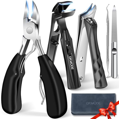 DRMODE 5-in-1 Toenail Clipper Set for Thick Nails & Ingrown