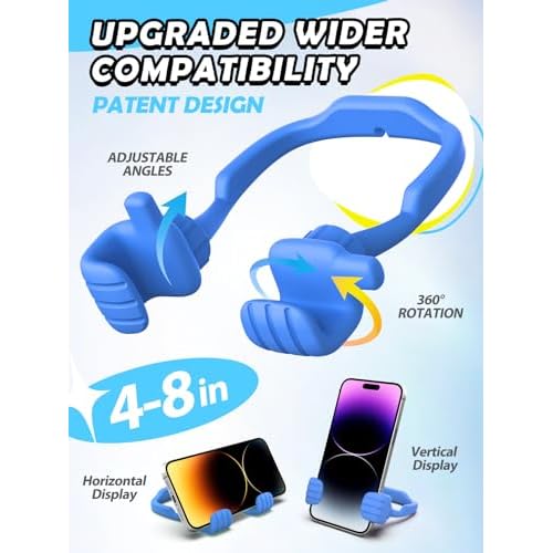 Easter Basket Stuffers Essentials for Teens Boys Girls Kids: Cell Phone Stand Upgrade Adjustable Thumbs Lazy Cell Phone Holder for Desk Cool Gadgets Fun Easter Gifts for Adults Men Women Teenagers