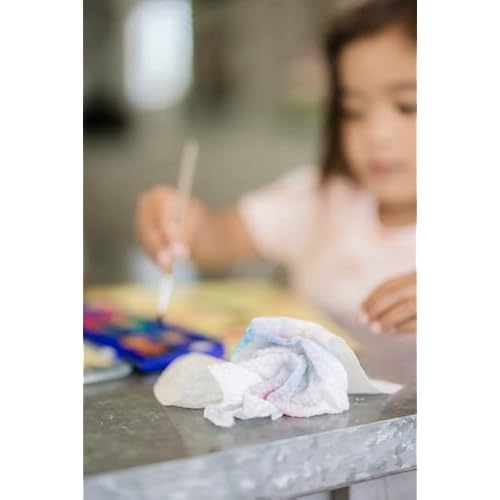 Wild & Pure Cotton Dry Wipes | 4-Pack Refill Rolls | 100% Biobased | Made in the USA | OEKO-TEX Unbleached & Repurposed Virgin Cloth | Soft & Absorbent | Compostable