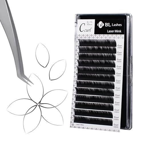 BL Laser Mink D Curl 12mm Eyelash Extensions 0.15mm