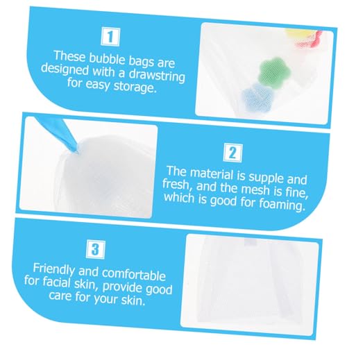 4-Pack Soap Foaming Net Bags for Face Cleansing